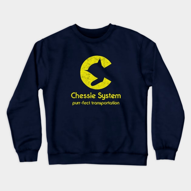 Chessie System - Purr-fect Transportation Crewneck Sweatshirt by Turboglyde